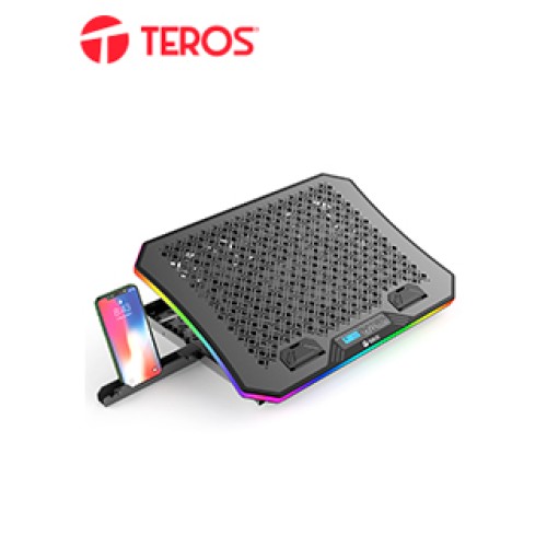 COOLER TEROS TE-7130N, COMPATIBLE CON NOTEBOOKS DE HASTA 15.6, 3 FAN DE 11 CMCO