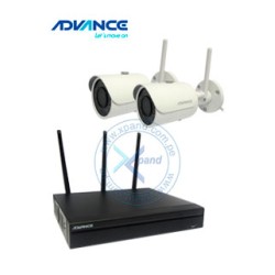 KIT CÃ¡MARAS IP WIRELESS ADVANCE CAMWS22, 2 CÃ¡MARAS, NVR CON DISCO DE 1TB, DIA/NOCHE.