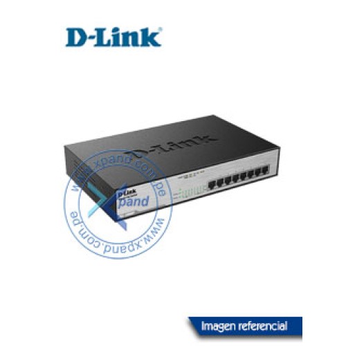 SWITCH D-LINK DGS-1008MP, 8 RJ-45 10/100/1000 MBPS, POE.