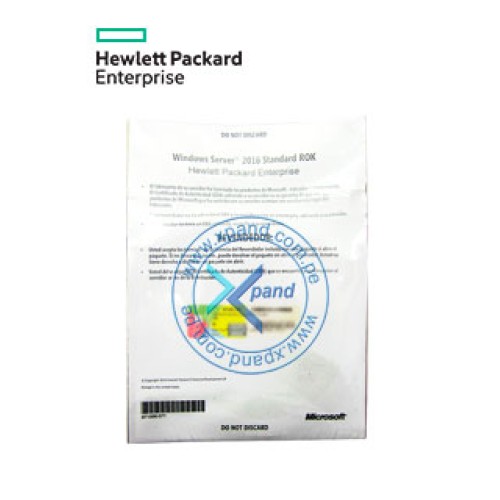 LICENCIA HPE MICROSOFT WINDOWS SERVER 2016 STANDAR, OEM, ROK, 16 NÚCLEOS.