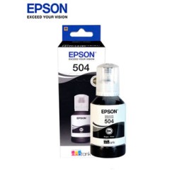 BOTELLA DE TINTA EPSON T504, COLOR NEGRO, CONTENIDO 127ML, PARA IMPRESORAS EPSON L416