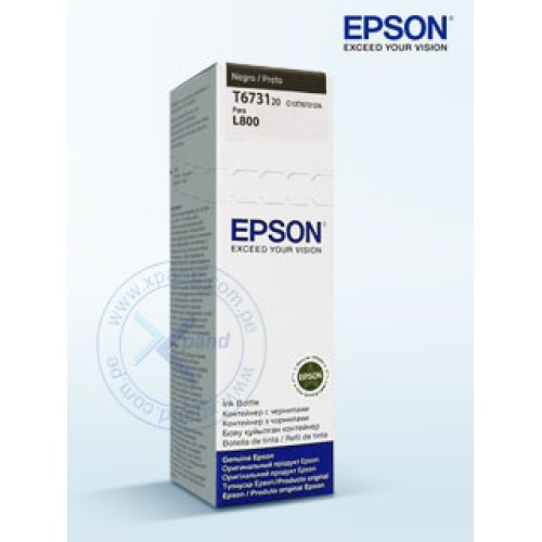 BOTELLA DE TINTA EPSON 673 (T673120), COLOR NEGRO, CONTENIDO 70 ML, PARA IMPRESORA L8