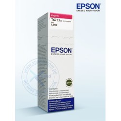 BOTELLA DE TINTA EPSON 673 (T673320), COLOR MAGENTA, CONTENIDO 70 ML, PARA IMPRESORA 