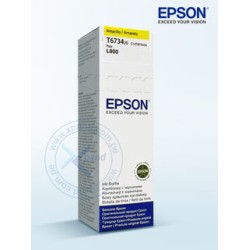 BOTELLA DE TINTA EPSON 673 (T673420), COLOR AMARILLO, CONTENIDO 70 ML, PARA IMPRESORA