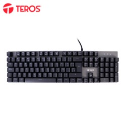 TECLADO GAMER TEROS TE-4074G, RGB, USB 2.0, NEGRODESCUBRE EL TECLADO GAMER TEROS