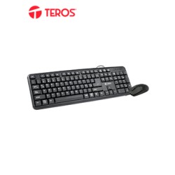 KIT TECLADO Y MOUSE TEROS TE-4062N, USB, ACABADO ELEGANTE, NEGRO, ESPAñOL / óPTICO KIT TECLADO Y MOUSE TEROS TE-4062N, USB, ACABADO ELEGANTE, NEGRO, ESPAñOL / óPTICO