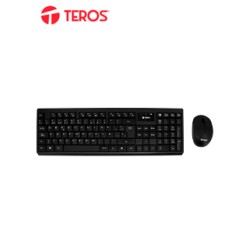 KIT TECLADO Y MOUSE TEROS TE-4071S, INALÃ¡MBRICO, 2.4 GHZ, ACABADO ELEGANTE, NEGRO, ES