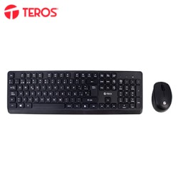 KIT INALÃ¡MBRICO TECLADO + MOUSE TEROS TE-5011CS, 2.4GHZ, 1000DPI, ESPAÃ±OL, NEGRO
