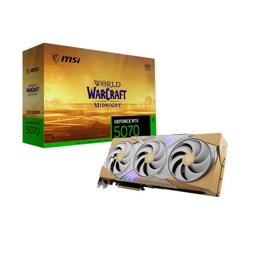 TARJETA DE VIDEO MSI GEFORCE RTX5070 12G WOW MIDNIGHT LIGTH EDITION OC, 12GB GDDR7, P