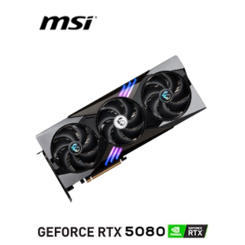 TARJETA DE VIDEO MSI GEFORCE RTX 5080 16G GAMING TRIO OC, 16GB GDDR7, PCIE GEN 5.0