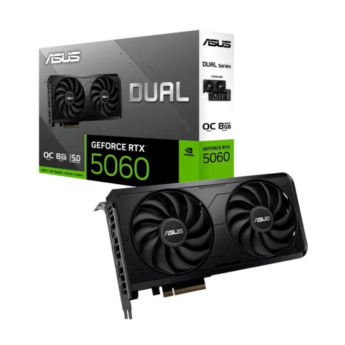 TARJETA DE VIDEO ASUS DUAL-RTX5060-O8G-EVO, 8 GB GDDR7, PCIE GEN 5.0PUERTOS: 3 X