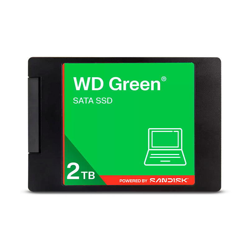 UNIDAD EN ESTADO SOLIDO WESTERN DIGITAL GREEN, WDS200T5G0A, 2TB, SATA, 2.5, 7MM.
